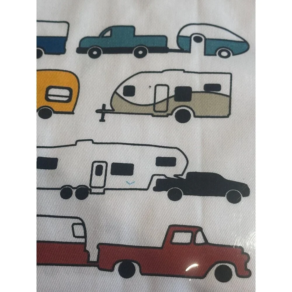 Retro Apron Camper Truck RV Pattern Kitchen Adults Cooking Baking Grilling - Picture 3 of 3